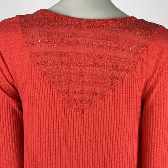 Free People Parisian Nights Tunic Top Women S Eyelet Embroidered V-neck Boho - Picture 11 of 15